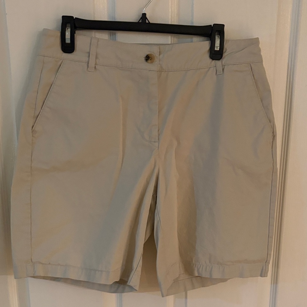 Kim Rogers Light Khaki Bermuda Shorts